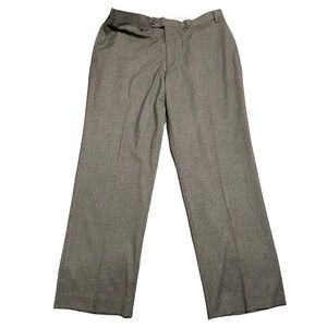 Ralph Lauren Men's Comfort Flex Flat Front Gray Black Dress Pants Size 36 x 30
